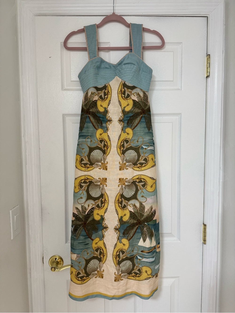 Farm Rio Royal Sea Maxi Dress - Picture 3 of 10